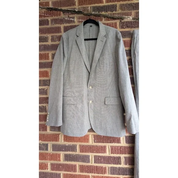 J.Crew Somelos Ludlow Slim Cotton Unstructured Men’s Suit -Grey-Size 40L (33x34)